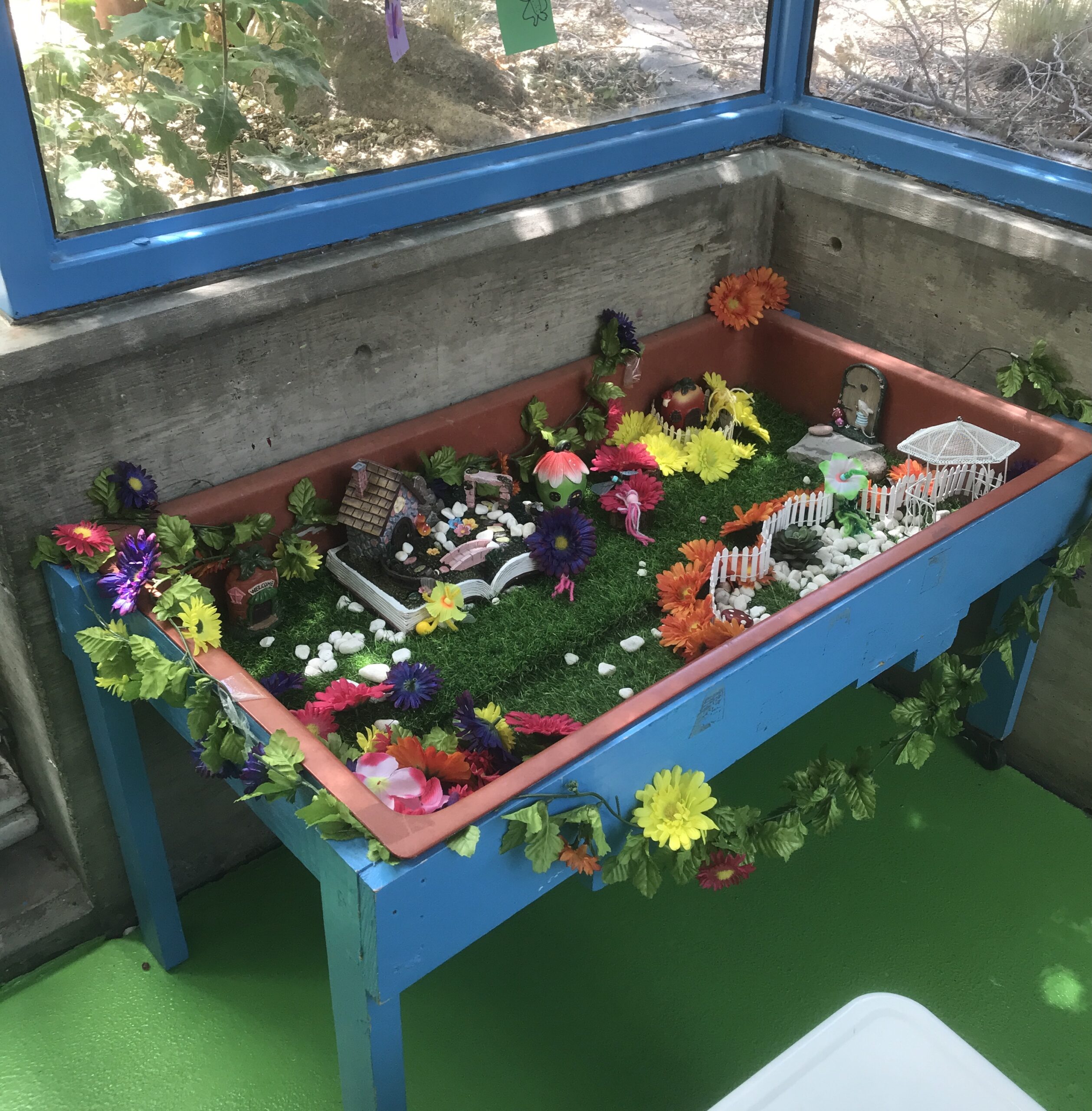 fairy world in sensory table