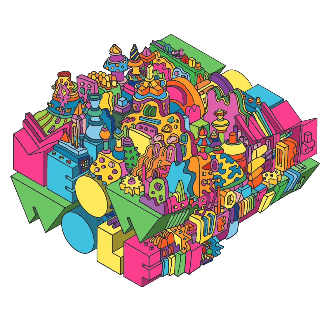 Dorman_Meow_wolf_01 Courtesy artwork: One of Dorman’s most recognizable designs for Meow Wolf.