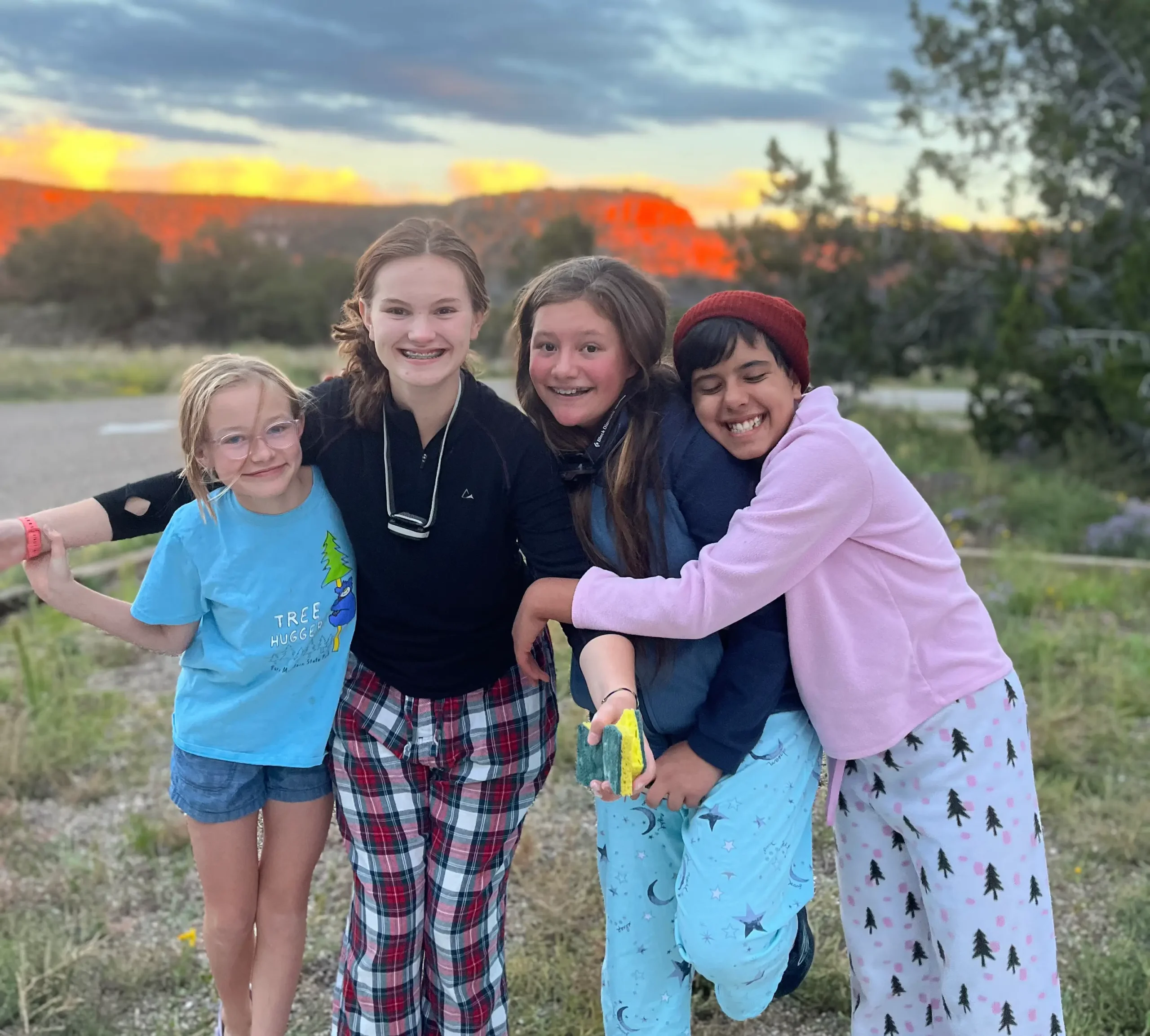 Aniella & Paloma with friends camping Aniella & Paloma with friends camping