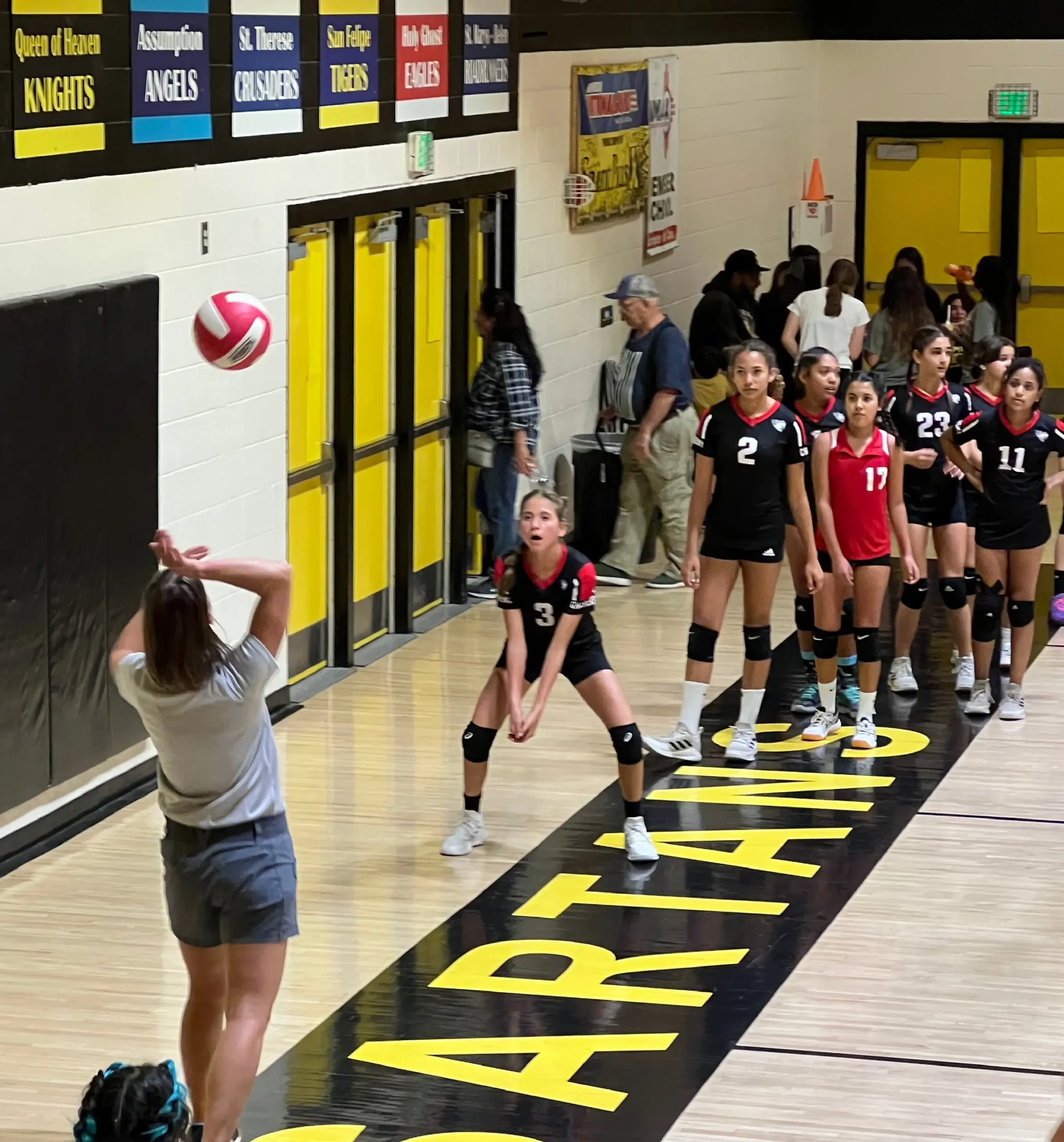 Pamela warming up the team, Oct. 2022