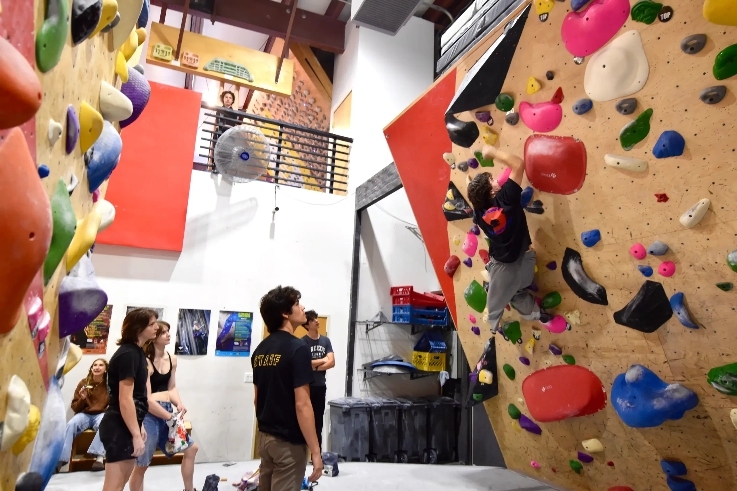 Coach and Routesetter Jarod WIltenberg working with the competitive team.